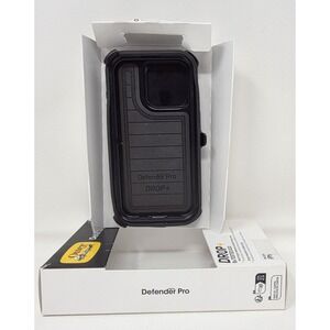OtterBox Defender Pro Case iPhone 15 Pro Black Rugged Holster Open Box
